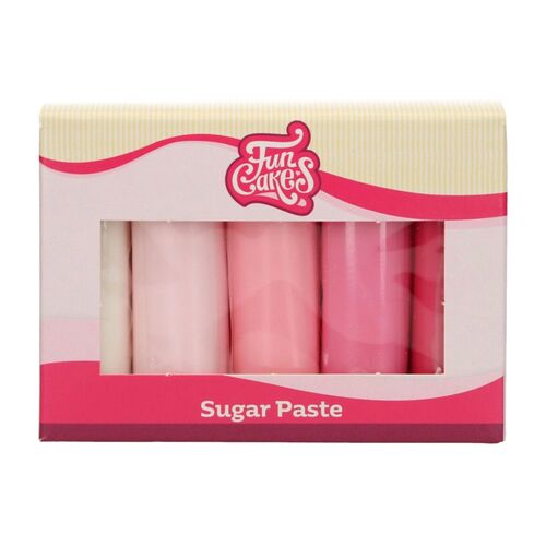 FUNCAKES FONDANT MULTIPACK - ROSANE TÖNE (5 X 100 G)
