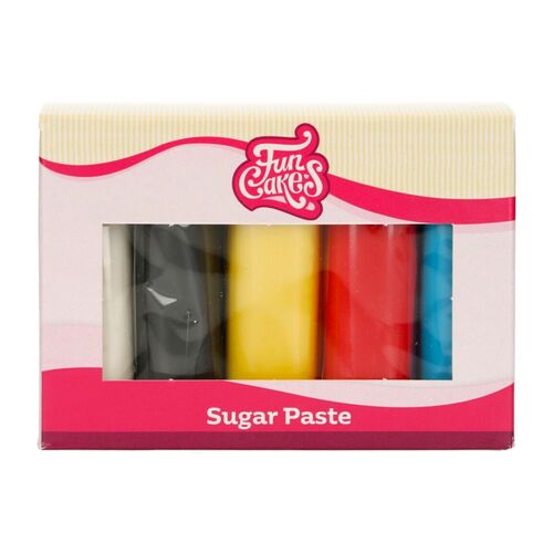 FUNCAKES FONDANT MULTIPACK - PRIMÄRFARBEN (5 X 100 G)