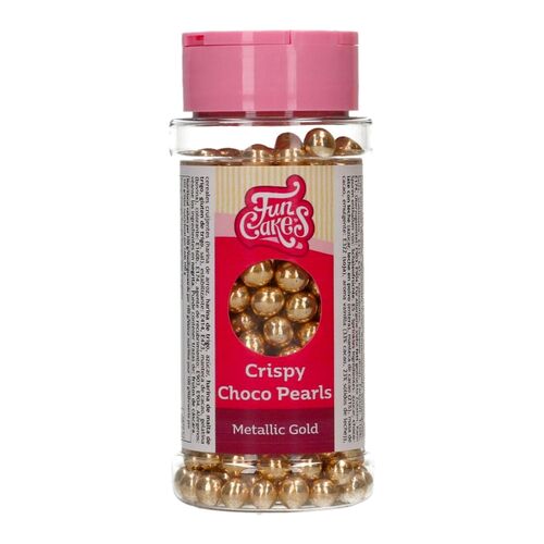 FUNCAKES KNUSPRIGE SCHOKOLADENPERLEN - METALLIC GOLD (60 G)