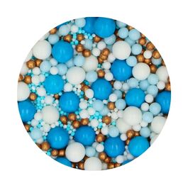 FUNCAKE WEICHE ZUCKER-PERLEN - MIX "BLUE CELEBRATION" 80 G