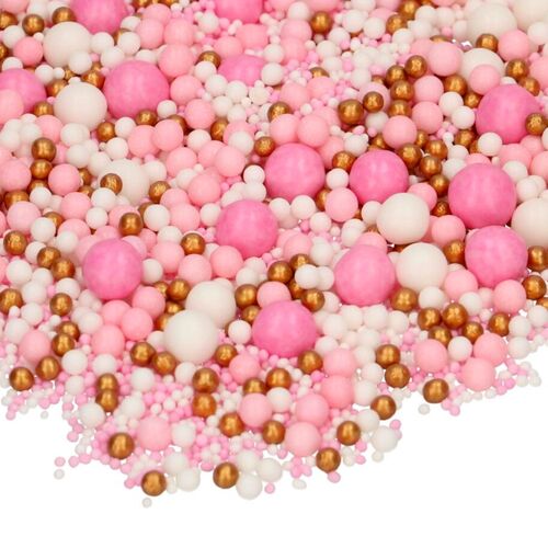 FUNCAKE WEICHE ZUCKER-PERLEN - MIX "PINK CELEBRATION" 80 G