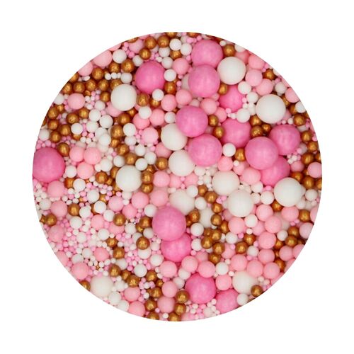 FUNCAKE WEICHE ZUCKER-PERLEN - MIX "PINK CELEBRATION" 80 G