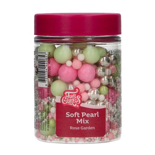 FUNCAKE WEICHE ZUCKER-PERLEN - MIX "ROSE GARDEN" 80 G