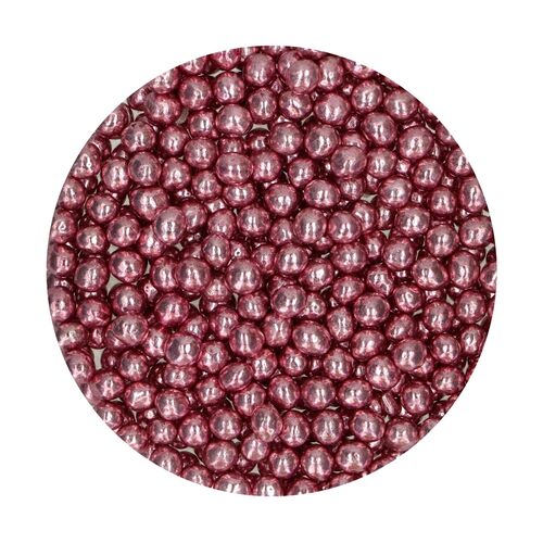 FUNCAKES KNUSPRIGE SCHOKOLADENPERLEN - METALLIC ROSA (60 G)