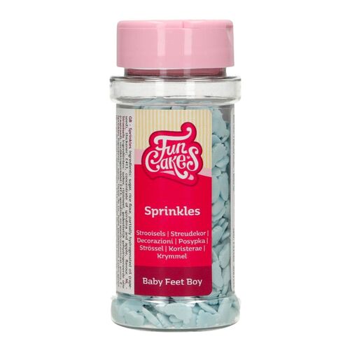 FUNCAKES SPRINKLES - BLAUE BABY-FUSSABDRÜCKE (55 G)