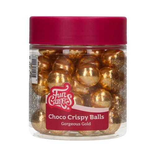 FUNCAKES SCHOKO-KNUSPERKUGELN - METALLIC-GOLD (130 G)