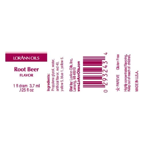 LORANN CONCENTRATED FLAVOR - ROOT BEER (3.7 ML)