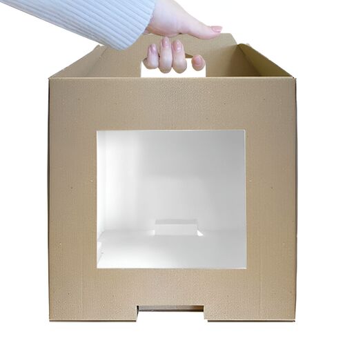 ASTKOLOR WENDBARE HOHE KUCHENBOX (KRAFT / WEISS) - 28 CM / 30 CM H