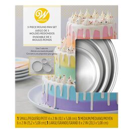 WILTON SET 3 STAPELBAREN RUNDEN BACKFORMEN - 10/15/20 CM