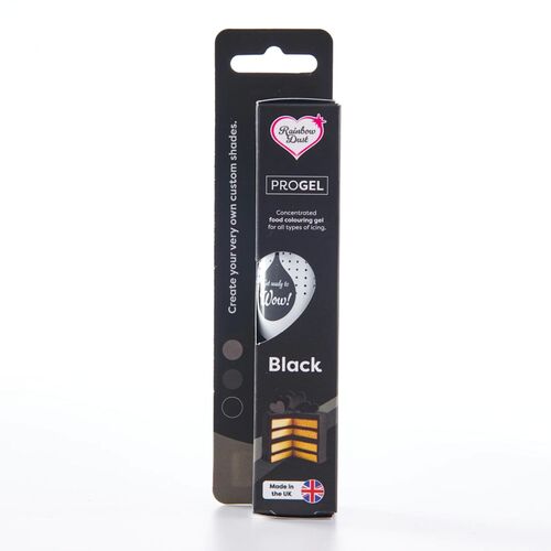 RAINBOW DUST GEL-FARBSTOFF "PROGEL" - BLACK 25 G