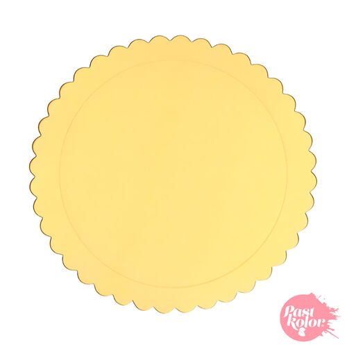 SET 10 HÖHENVERSTELLBARE TORTENBOXEN + RUNDE TORTENBÖDEN (1 MM) - GOLD 18 CM Ø