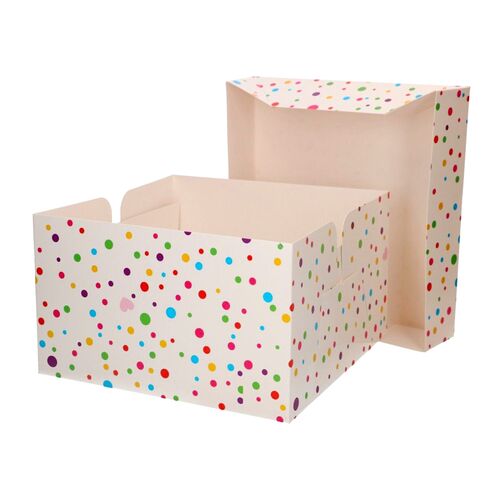 FUNCAKES KUCHEN BOX - CONFETTI 25 CM