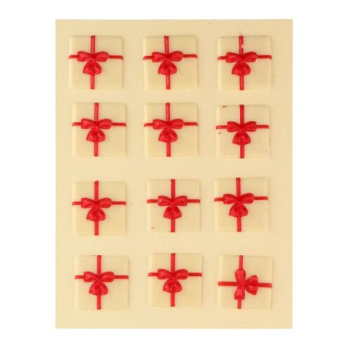 FUNCAKES SCHOKOLADENDEKORATIONEN - WEISS/ROTE GESCHENKE