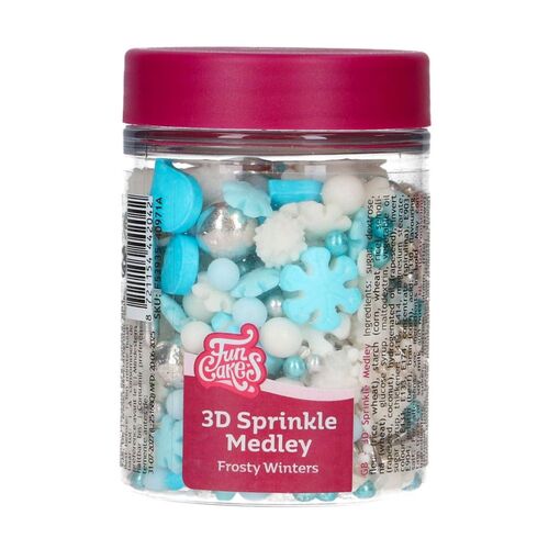 FUNCAKES 3D SPRINKLES - FROSTY WINTERS (70 G)