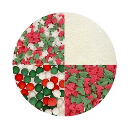 SPRINKLES 4 IN 1 WILTON - MIX TRADITIONAL CHRISTMAS