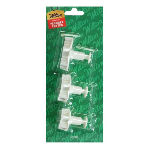 WILTON 3 AUSTECHFORMEN SET MIT AUSWERFER - SCHNEEFLOCKEN