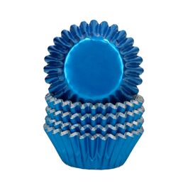 WILTON MINI-CUPCAKE-EINWEGFORMEN AUS „FOIL” ALUMINIUMFOLIE - METALLISCH BLAU