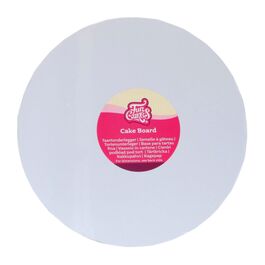 FUNCAKES WEISSE SILBERNE TORTENUNTERLAGE - 33 CM Ø