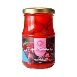 PASTKOLOR ROTE MARASCHINO-KIRSCHEN MIT STIEL - 225 G