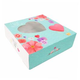 VALENTINSTAG KUCHEN-BOX - HERZEN 23 CM