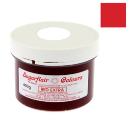 SUGARFLAIR LEBENSMITTELFARBE IN PASTE - EXTRA ROT 400 G